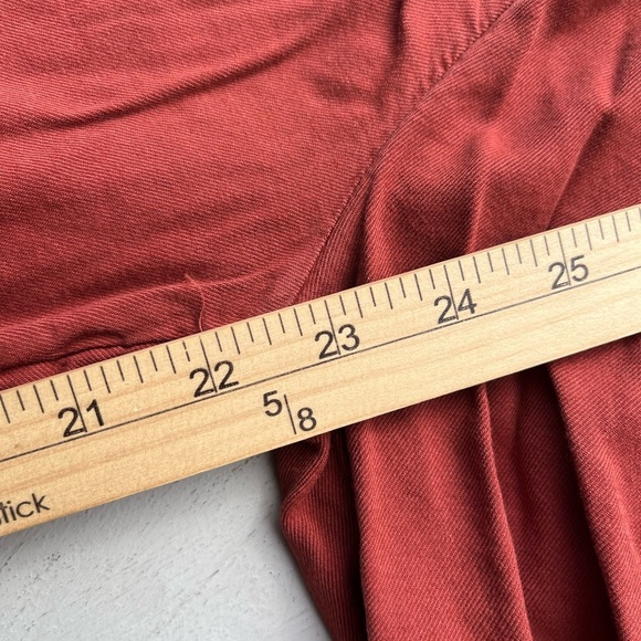 Woman's Billabong Jumpsuit Red Crimson Solid L Romper Summer City Beach Open - Picture 15 of 15